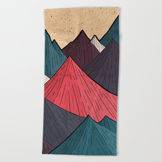 Vintage Mounts Beach Towel