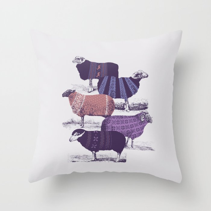 Cool Sweaters Throw Pillow