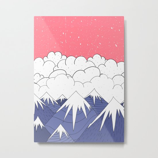 The mountains and the clouds Metal Print