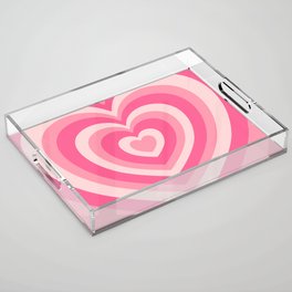 Hypnotic Pink Hearts Acrylic Tray