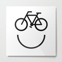 Bike face, bicycle smiley Metal Print
