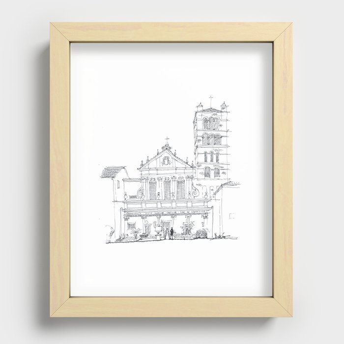 Basilica di Santa Cecilia in Trastevere Recessed Framed Print
