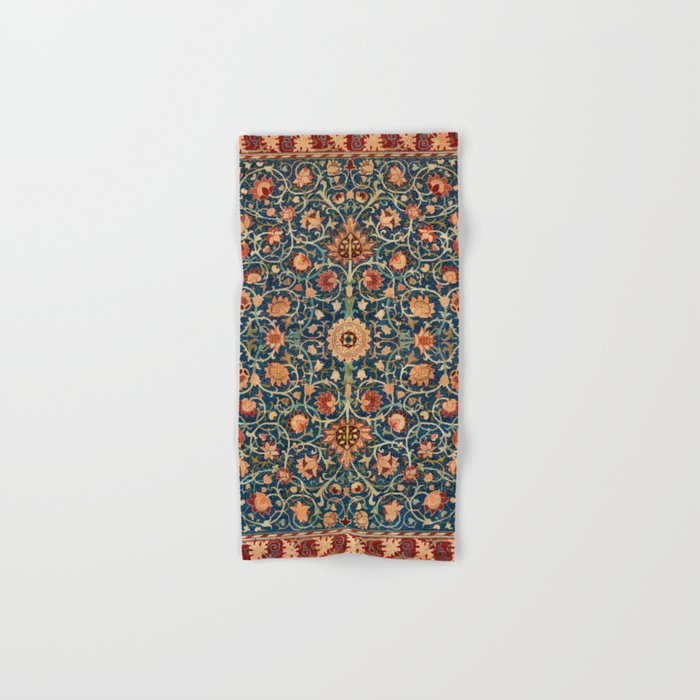 William Morris Floral Carpet Print Hand & Bath Towel