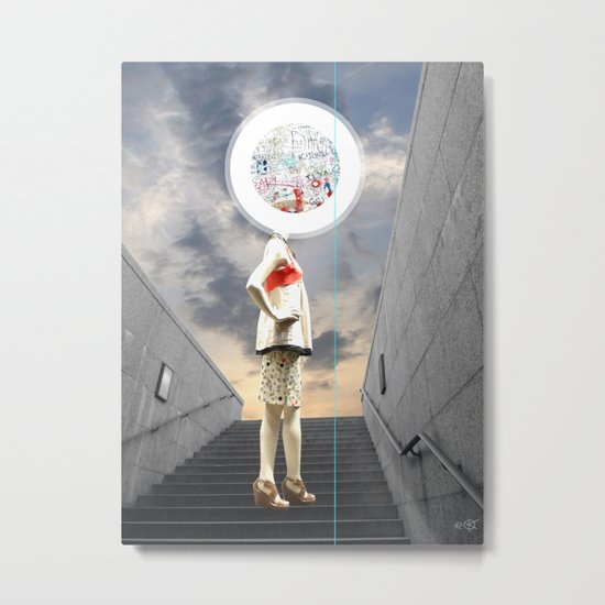Crazy Woman - Wall head Metal Print