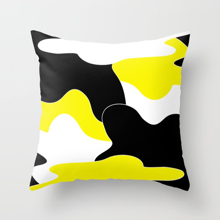 Abstract pattern - yellow Throw Pillow