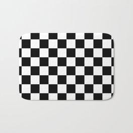 Checkered (Black & White Pattern) Bath Mat
