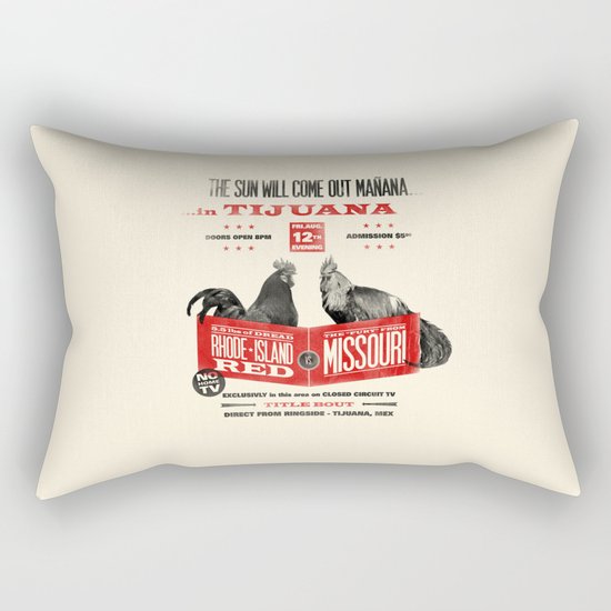 Cockfight! Rectangular Pillow