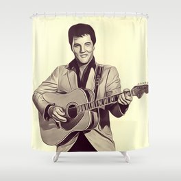Celebrity Shower Curtains Society6 Elvis Presley Shower Curtain