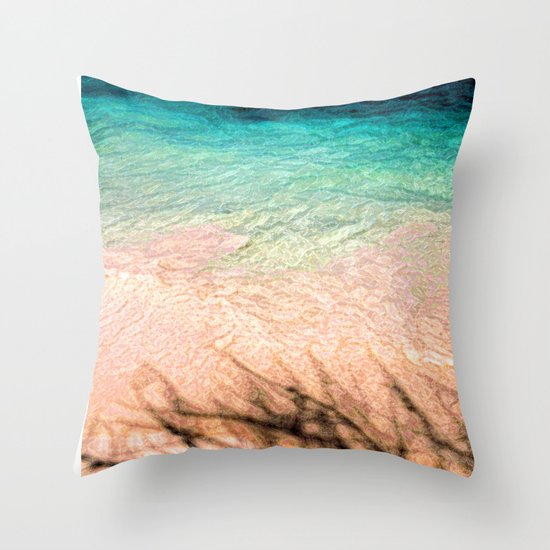 SEA AND TREE Throw Pillow