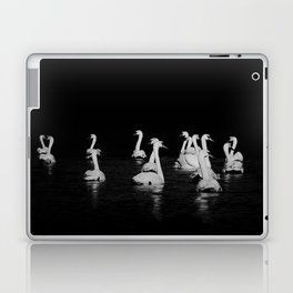 The dark swan lake | Graceful darkness | Black and white Fine Art Photography Laptop Skin