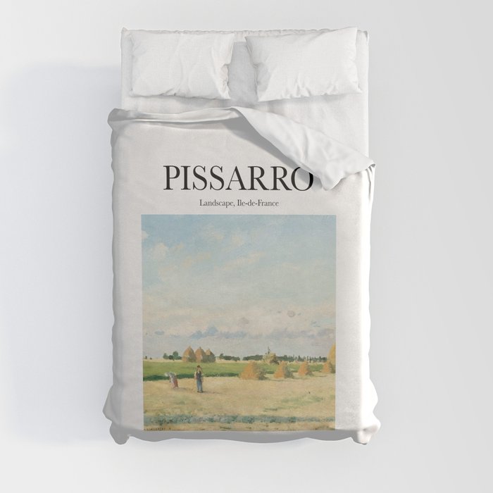 Pissarro - Landscape, Ile-de-France Duvet Cover