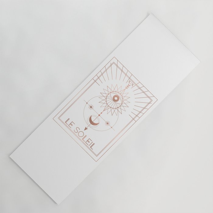 Le Soleil or The Sun Tarot White Edition Yoga Mat
