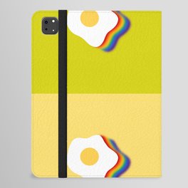 Rainbow fried egg patchwork 3 iPad Folio Case