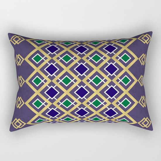 Gold and Jewels Rectangular Pillow