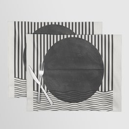 Abstract Modern Black Placemat