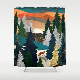 Amber Fox Shower Curtain