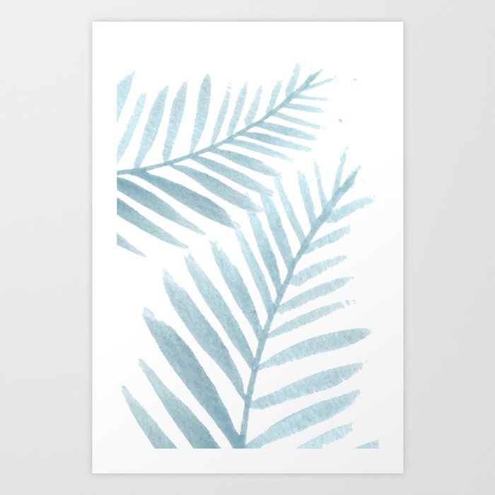 Palm leaves Art Print