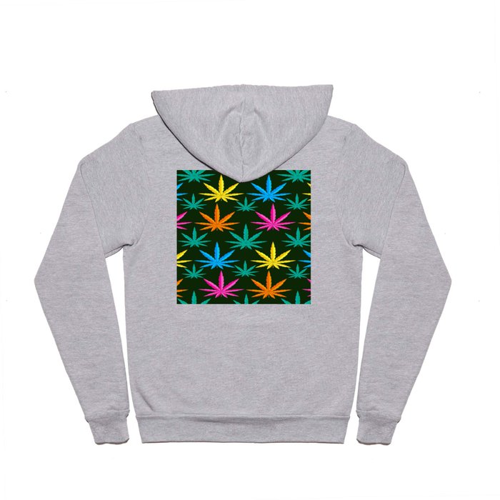 Colorful Marijuana weed Hoody