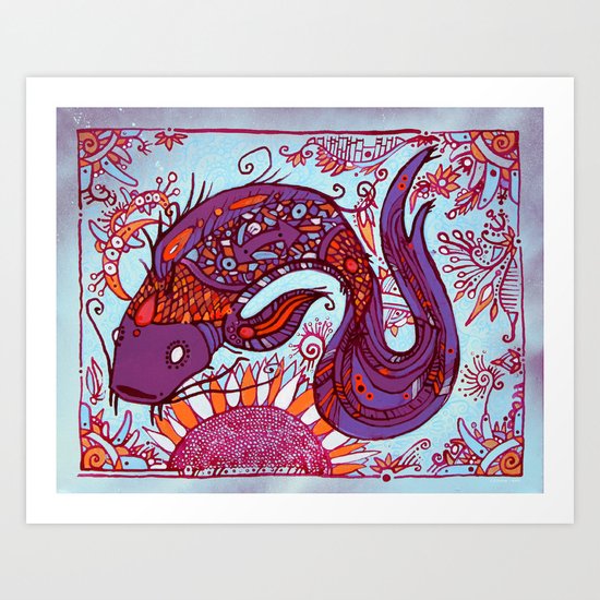 Space Koi koi Art Print