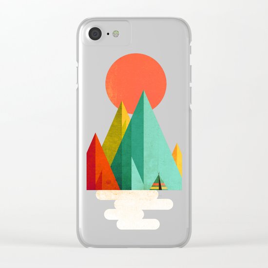 Little Geometric Tipi Clear iPhone Case