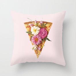 FLORAL PIZZA Throw Pillow