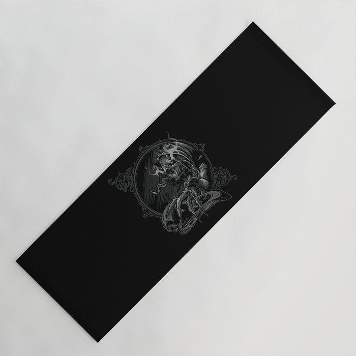 Spooky Skull Evil Illustration Yoga Mat