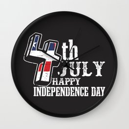 4th of july patriot / happy independence day Wall Clock