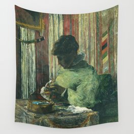 The Embroiderer - La Brodeuse (Mette Gauguin) - Paul Gauguin (1880) Wall Tapestry