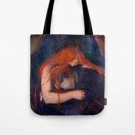 Love and Pain (Vampire) Edvard Munch Painting Tote Bag