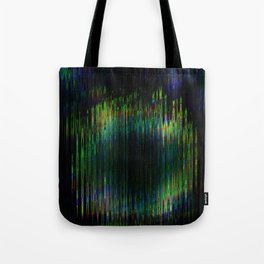 Digital green glitch Tote Bag