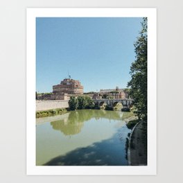 Castel Sant'Angelo, Rome Over Water Art Print