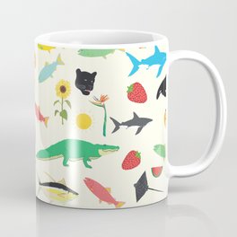All Together Coffee Mug | Other, Animal, Manatee, Cheetah, Zoo, Salmon, Curated, Orca, Pattern, Greatwhite 