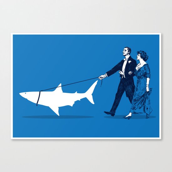 Walking the Shark Canvas Print