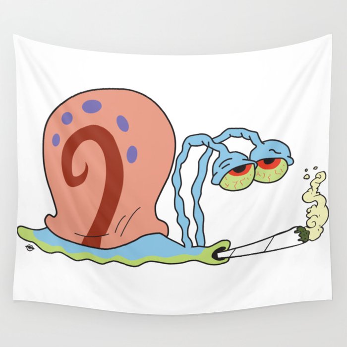 pix Stoner Tapestry stoner gary spongebob squarepants wall tapestry by designsbyrebeccamich