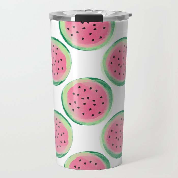 Watermelon Seamless Repeat Pattern Travel Mug