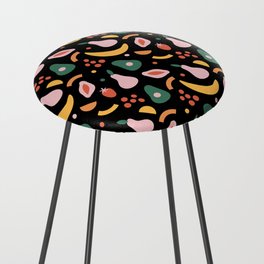 Abstract Fruits Pattern Counter Stool