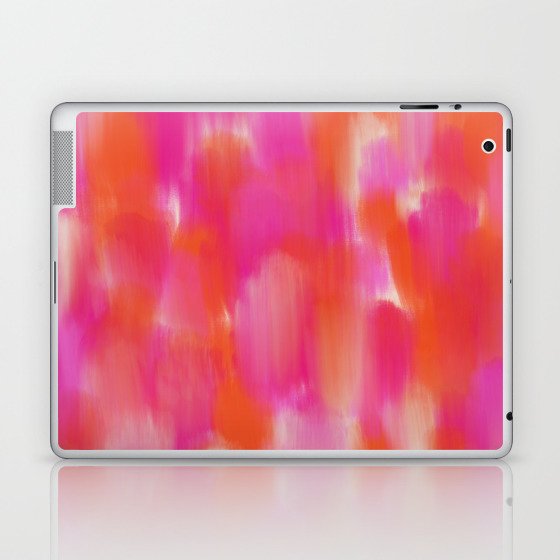 Abstract Fuchsia Pink Brushstrokes i Laptop & iPad Skin