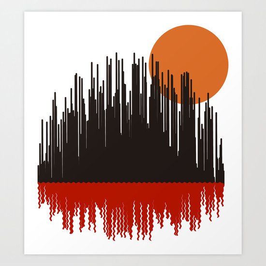 Sunset Skyline Art Print