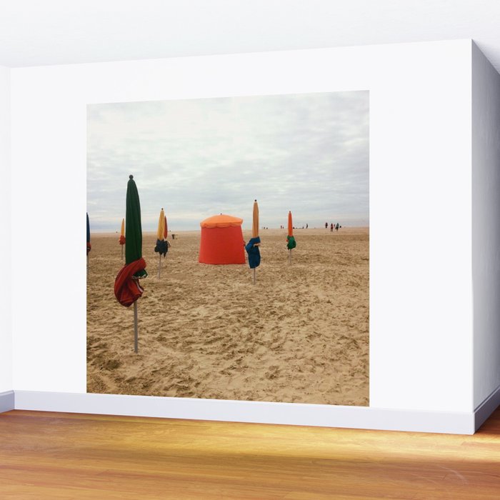 Wallpaper Plage De Deauville Wall Mural By Laboitepoue Society6 Desktop Wallpaper Free