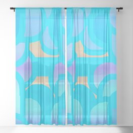 Ocean Dream World Sheer Curtain