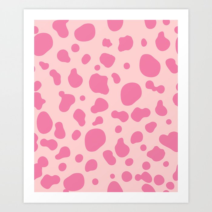 Pink Abstract Dot Art Print