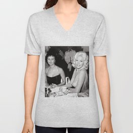 'Best Envy' Iconic Hollywood Starlet Black and White Photograph V Neck T Shirt
