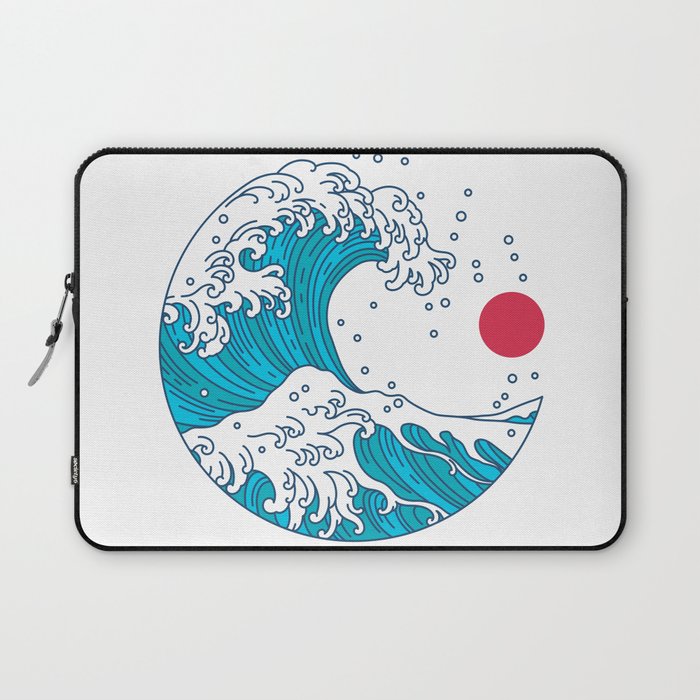 big wave japanese art style Laptop Sleeve