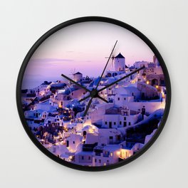 Santorini Night Wall Clock