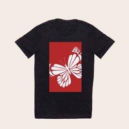 Red modern butterfly T Shirt