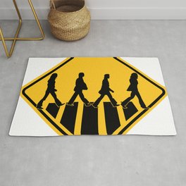 Famous Band Walk Road Sign | Design Rug | 60S, Traffic, Band, Shelovesyou, Twistshout, Retro, Road66, Ringo, Graphicdesign, Sign 