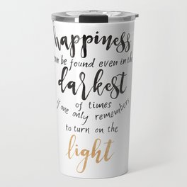 Dumbledore Quote | Happiness can be found... | Watercolor Travel Mug