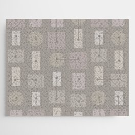 Atomic Age Simple Shapes Taupe 2 Jigsaw Puzzle