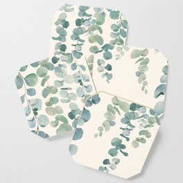 Watercolor Eucalyptus Leaves Coaster