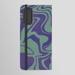 Purple and green liquid abstract Android Wallet Case